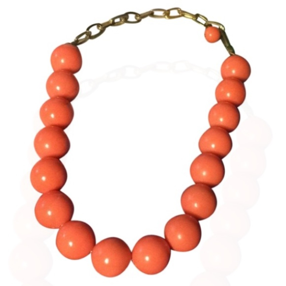 Orange beads necklace